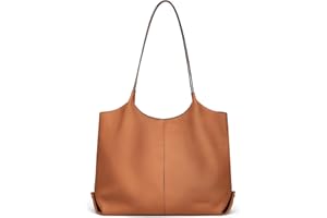 Cnoles Damen Shopper Leder Tote Bag Handtasche Groß Damen Schultertasche für Büro Schule Einkauf
