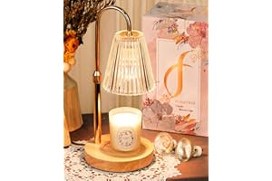 Funistree Christmas Candle Warmer Lamp with Dimmer, Secret Santa Gifts for Women Mum Friends, Xmas Advent Calendar Presents for Her Stocking Fillers, Candle Heater Lamp with 2 Bulbs for Birthday