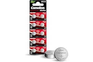 Camelion AG13 / LR44 / A76 Knopfzelle Alkaline Alkali Batterie, 10-er Pack, Lange Haltbarkeit (Haltbarkeitsdatum markiert)