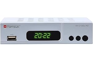 Ricevitore via cavo RED OPTICUM AX C100s HD con funzione di registrazione PVR I digitale Ricevitore via cavo HD - EPG - HDMI - USB - SCART - Ricevitore audio coassiale I per TV via cavo