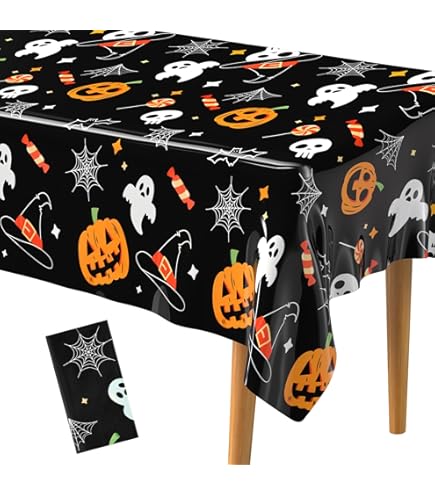 Nappe rectangulaire d'Halloween motif chauve-souris