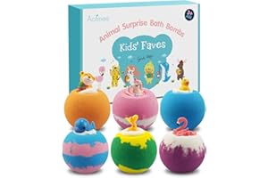 AOFMEE Bombe de Bain, Boules Effervescentes Avec Jouet, Boule de Bain Enfant, Boule de Bain Enfant Effervescent, Bombe de Bain Coffret Bain, Anniversaire Noël Halloween Cadeaux pour Filles, Garçons