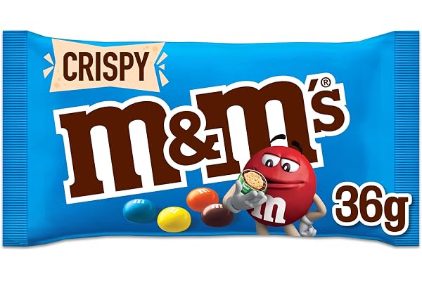 M&M'S Crispy Påse, chokladlinser med krispig kärna, påskchoklad, 24-pack (24 x 36 g)