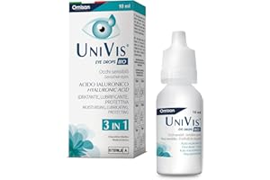 Univis Bio 3in1 - Collirio Sterile Idratante, Lubrificante, Protettivo. Con Acido ialuronico - 10 ml