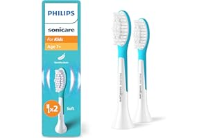 Philips Sonicare For Kids, oryginalne wymienne główki szczoteczki dla dzieci w wieku od 7 lat, 2 sztuki w opakowaniu, HX6042/90, Nowy