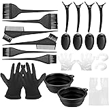 VARHHUXHA 22 st hårfärgningspenselset, hårfärgningstillbehör, inklusive färgpensel, hårtoningsskål, handskar, öronskydd, bors