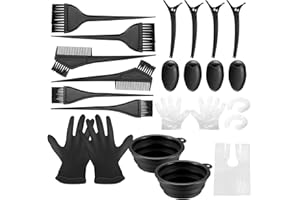VARHHUXHA 22 Stk Haarfärbepinsel Set, Haarfärbeset, Haare Färben Zubehör, einschließlich Färbepinsel, Haartönungsschale, Handschuhe, Ohrabdeckung, Bürstenkamm, für DIY-Salon