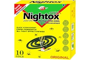 Nightox Mosquito Coil Yellow Box (10pcs/box) – Effective Mosquito Repellent, Long-Lasting, Ideal for Outdoor & Indoor Use, Odor-Free Protection