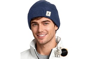 GoSkala Cappello Lana Merino, Berretto Uomo Donna Invernale, Beanie in Maglia Termica