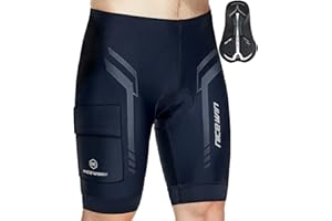 NICEWIN - Pantaloncini da Ciclismo e Motociclismo da Uomo, con Imbottitura 3D, ad Asciugatura Rapida