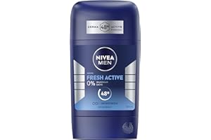 ‎NIVEA MEN NIVEA MEN Fresh Active Deo Stick, Deodorant mit einzigartiger INFINIFRESH Formel für 48h Schutz, pflegender Deostick ohne Aluminium mit Meeresextrakten (50 ml)