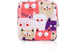 MOZEAT LENS Damen Bindentasche Damenbinde Aufbewahrungstasche Wiederverwendbare Baumwolle Tampon Aufbewahrung mit Reißverschluss Tragbar Damenbindenhalter Periodentasche für Damen Mädchen