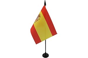 BANDERA de MESA de ESPAÑA 15x10cm - BANDERINA de DESPACHO ESPAÑOLA 10 x 15 cm - AZ FLAG