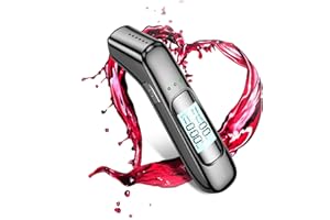 Electri-HQ Etilometro Portatile Certificato,Alcol Test con LED ad Alta Definizione e Chip ad Alta Sensibilità,Adatto per Uso Domestico e Professionale,Nero