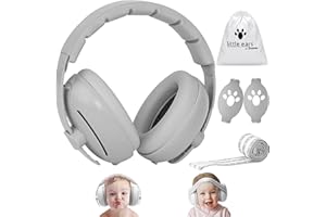 auvstar 2in1 Casque Anti bruit bebe Voyage, Casque Anti Bruit Bébés et Enfant, Réglable et Confortable Casque Anti Bruit Baby Ear Defenders & Protecteurs, Casque Protection Auditive Bebe