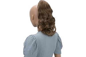 CAISHA by PRETTYSHOP 30cm Postizo Trenza Coleta Extensión De Cabello Voluminoso Ondulado Marrón H85