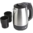 Wahl Travel Kettle with Cups, Portable Kettles, 0.5 Litre Small Kettle, Stainless Steel, Electric Water Heater, Boil Water On