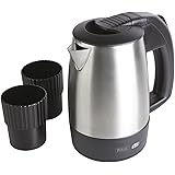 Wahl Travel Kettle with Cups, Portable Kettles, 0.5 Litre Small Kettle, Stainless Steel, Electric Water Heater, Boil Water On