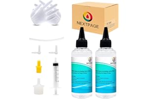 Nextpage Kit de nettoyage de tête d'impression - 100 ml - 2 nettoyeurs de tête d'impression - Pour toutes les imprimantes à jet d'encre Epson, HP, Canon, Brother, Lexmark, Kodak et Samsung