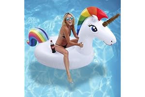KUNPENG Unicorn Pool Float - Inflatable Unicorn Pool Floats Beach Floats Swimming Seat Boat, Swimming Ring Summer Pool Party Toys for Kids & Adults (Unicorn)