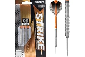 ONE80 Steeldart Strike Serie Barrels 80% Tungsten Wolfram Steeltip Darts Dartpfeil (03 Orange, 22g)