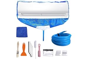 LONGZHUO Sac de Nettoyage de Climatisation, Kit Nettoyage Mural Climatiseur, Climatiseur Murale Lavage Sac de Protection, Kit Nettoyage Climatisation avec Tuyau d'eau pour Unités AC divisées