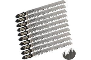 CESFONJER 10 Pcs HCS - T301CD Lama per Seghetto Alternativo, Set di Lame per Seghetto Alternativo per Legno Duro e Materiali Legnosi Abrasivi
