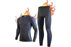 NOOYME Mens Thermal Underwear Mens Thermals Long Johns, Compression Top Men & Mens Leggings Quick Dry Long Johns For Men Thermal