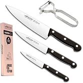 Arcos Professional Kitchen Knives Set | Professional Kitchen Knives Set | Black Handle (4 Pieces)