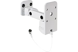 Adam Hall Stands SUWMB 10 W - Universal Wandhalterung für Boxen bis 10kg, mehrfach verstellbar auf allen Achsen, weiß