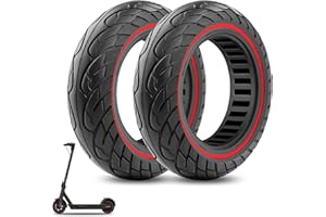 Amitor Pneu Plein 10x2.5, Pneu Increvable 10 Pouces, Pneu Trotinette Electrique pour Ninebot Série, Roue Pleine Trottinette 10 x 2,5-34, Pneus Plein de Rechange avec Antidérapant et Antiusure（34）