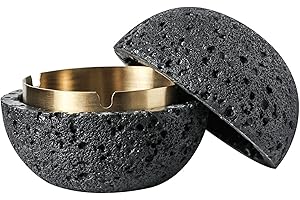 Cutfouwe Mini Encimera Bote De Papelera,Cemento + acero inoxidable. Fácil de quitar. Fácil de limpiar. Apto para exterior, terraza, NEGRO-L