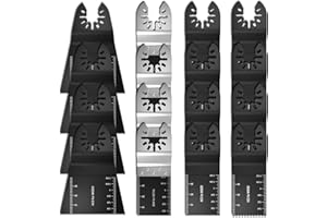 GHOPY 16PCS Cuchillas Multiherramienta Oscilante Hojas de Sierra Accesorios para Herramientas Universal para Multimaster, Boschect