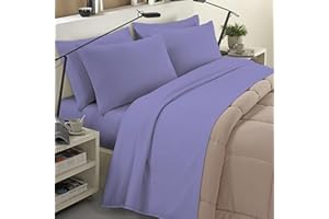 BANZAII TEXTILE INNOVATOR ONLINE Banzaii Completo Lenzuola Invernale Felpate in Flanella Anti-Pilling 100% Cotone, adatto anche ai materassi più alti, 3 pezzi, Una piazza e mezza Azzurro Scuro