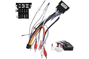 Hikity 16 Pin ISO Adapter Cable for Fiat 500 500L Boyue Doblo Ducato Strada Opel Combo Car Stereo Standard Car Wiring Harness with Key 1 Key 2 AMP Line