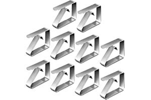 ZIMAIC Pinzas para manteles, 10 unidades, pinzas para mantel de acero inoxidable, clips para manteles, clips para manteles, clips para restaurantes, fiestas, picnics y buffets