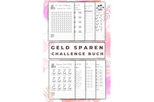 Geld Sparen Challenge Buch: Monatlicher und wöchentlicher Spar Tracker und mehr Herausforderungen beim Geldsparen| Sparen auf einfache und spielerische Art.