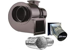 Uzman OBR-260M Radialgebläse mit Flansch und Flexrohr, Radialventilator Radial Lüfter Gebläse Ventilator 230Volt