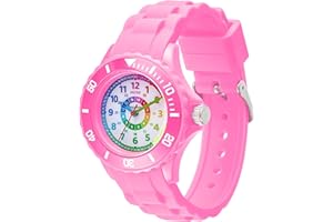 Honey's Heaven Children's Watch Boys and Girls - Cute Quartz Watch with Fashionable Nylon Strap and Learning Dial - Analogue Learning Watch for Learning Time