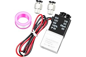 ERGAOBOY 12V DC 1/8" BSP stromlos geschlossenes elektrisches Magnet Luftventil mit 2 Wege Positionen (2V025 06)