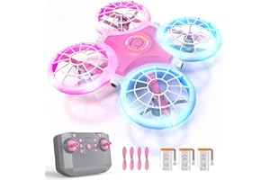 HOTOIQ Mini Drohne für Kinder,Drohne Kinder ab 6 jahre,Quadrocopter Spielzeug mit LED Lichter,3 Akkus,Indoor & Outdoor Weihnachten Geburtstags Geschenke für Jungen und Mädchen