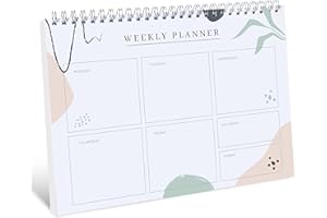 KMQOY 2020, Weekly Planner Note Pad 52 Tear-Off Sheets, 7.5 x 9.6in Minimalist Desk Weekly To Do List Notepad Task Organizer
