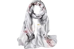 LIVLOKO Gift Boxed Scarf Womens Silky Satin Scarf Mulberry Head Scarf for Women Uk Womens Scarves Wraps Ladies Silky Scarf Ladies Hair Scarf Designer Scarf Gifts for her Older Women