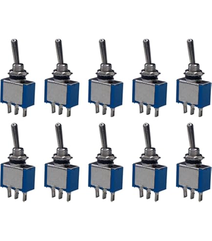 Ubersweet® 15PCS Vertical Slide Switch 4 Position 1P4T 6 Pin 50V