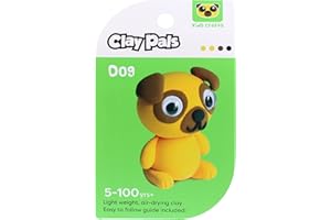 STANDS OUT, SUPPLYING OUTSTANDING GIFTS Clay Pals Dog - Easy Sculpt Fun Fast Air Drying Non Toxic Quick Dry Ultra Light Creative Clay Art and Craft Modelling Set for Kids
