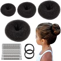 Donut-Dutt-Maker Set – Haarknotenformer Mit 20 Haarnadeln Für Chignon-Frisuren – Braun, 4 Größen
