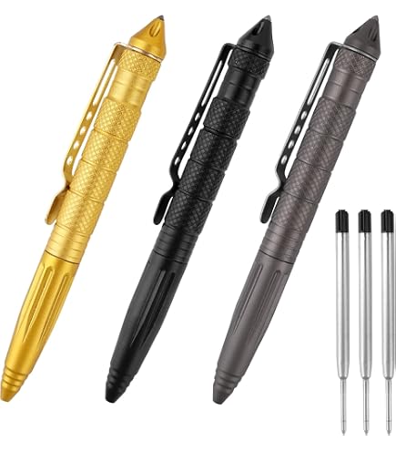 Origin-Joy Set di 4 penne tattiche militari in acciaio