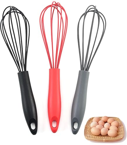 Set 5 Fruste In Silicone Per Cucina - Colorate Per Mescolare, Battere E Cucinare Senza Graffiare