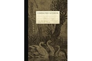 Swans Composition Notebook: Vintage Style Composition Notebook. College Ruled Paper for Home School College or Work. Gift for Students & Teachers