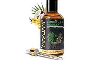 ‎MAYJAM MAYJAM Kokosnuss & Vanilleöl 100ml, Premium Kokosnuss & Vanille Duftöl für Ätherisches Öle Diffusor, Aromatherapie, Süße Träume